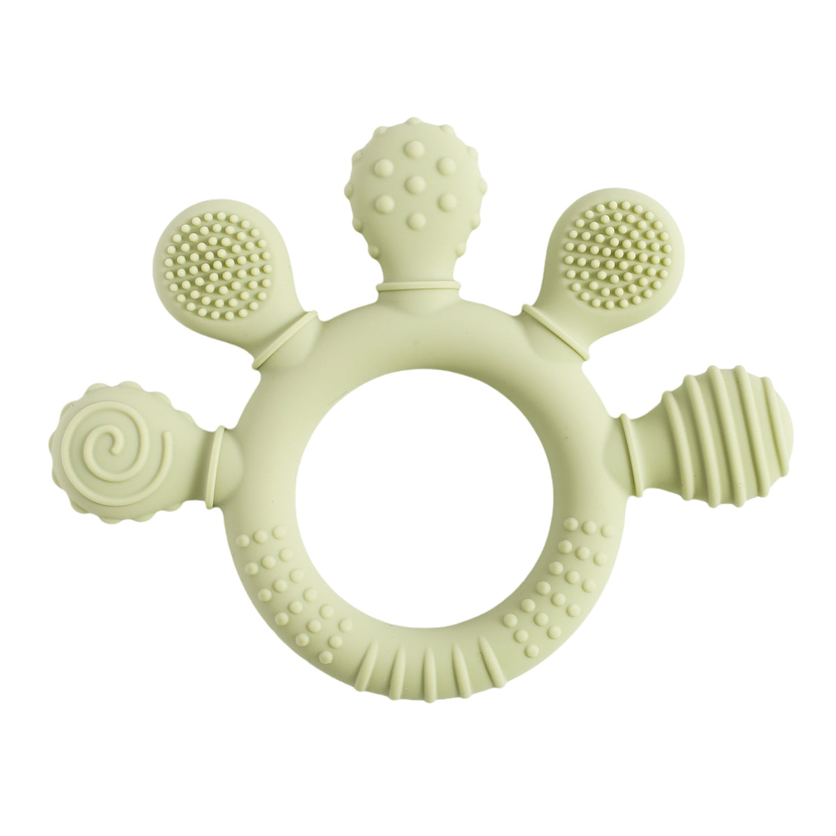 Baby Silicone Finger Teether Soothing Toy Anti-Chewing Bracelet for Teething Infants