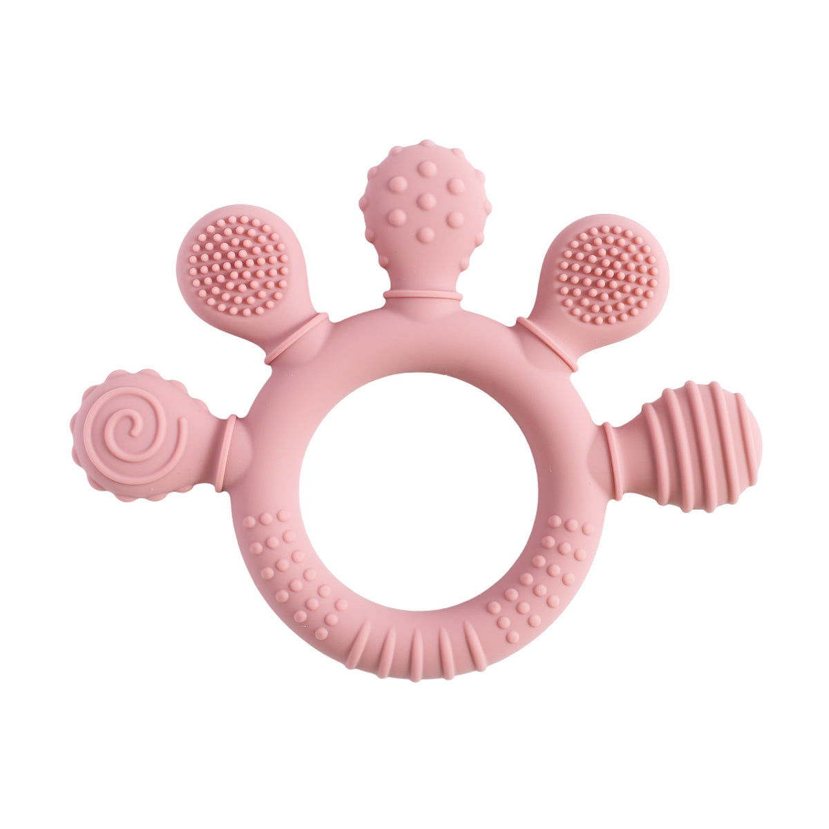 Baby Silicone Finger Teether Soothing Toy Anti-Chewing Bracelet for Teething Infants