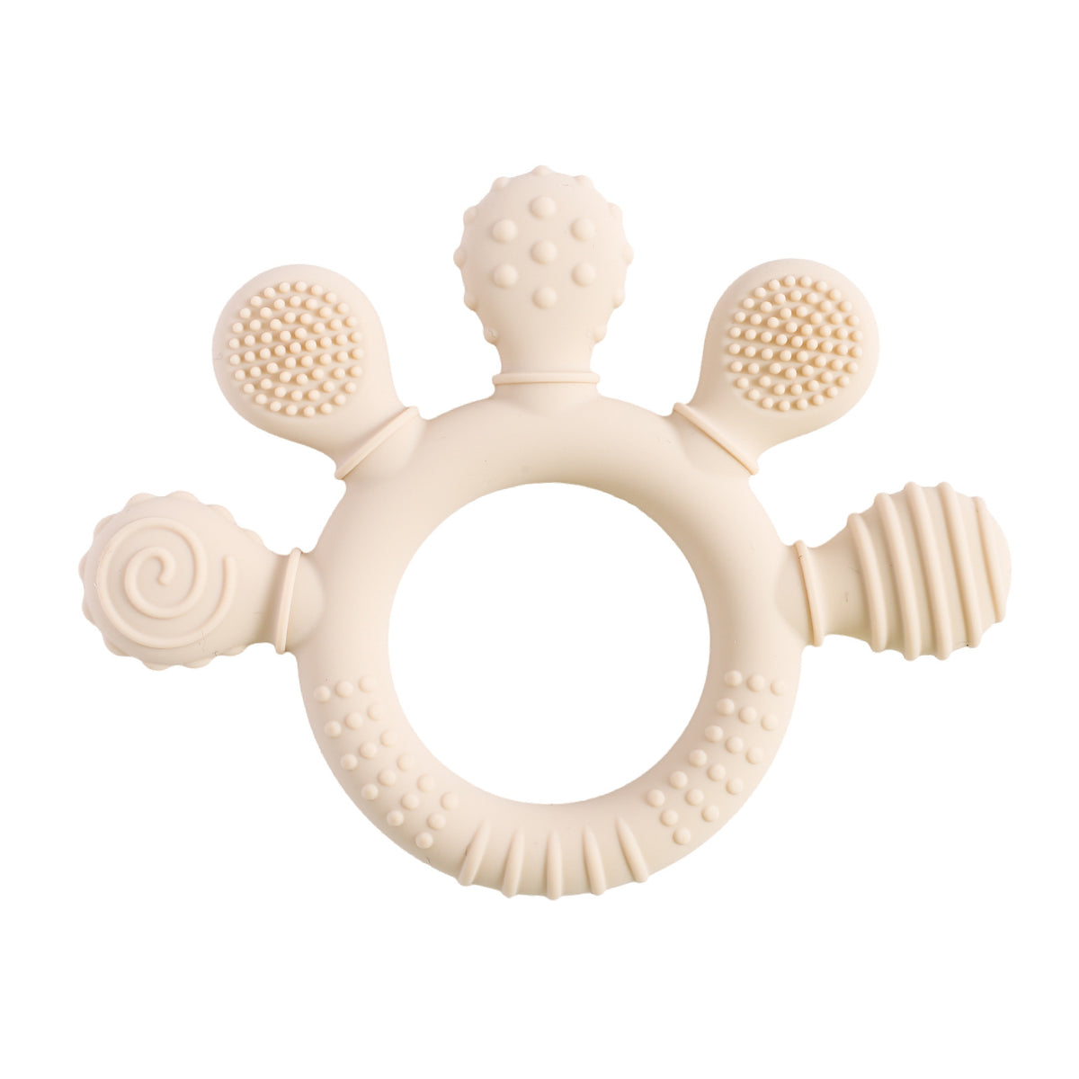 Baby Silicone Finger Teether Soothing Toy Anti-Chewing Bracelet for Teething Infants